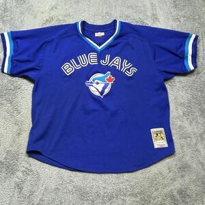 Mitchell Ness Joe Carter Toronto Blue Jays Jersey Men 52 Blue Retro MLB Baseball